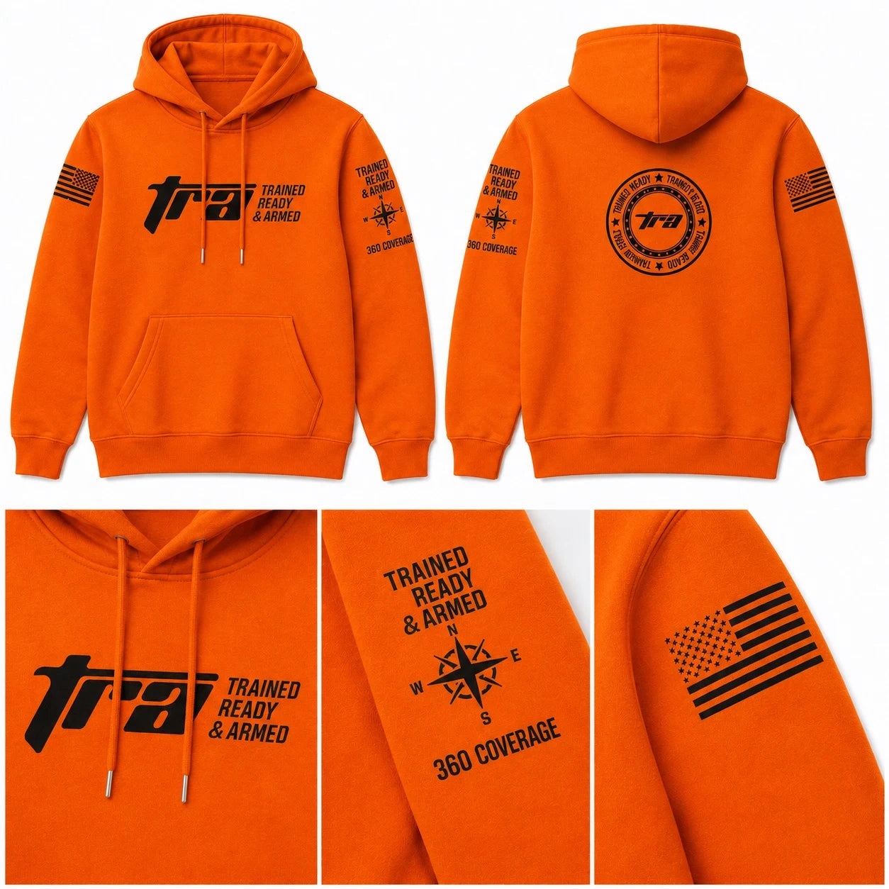 TRA Men’s 360° Signature Hoodie – Orange