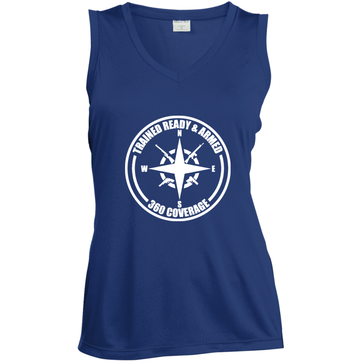 TRAINED READY ARMED LST352 Ladies' Sleeveless Moisture Absorbing V-Neck - Trained Ready Armed Apparel