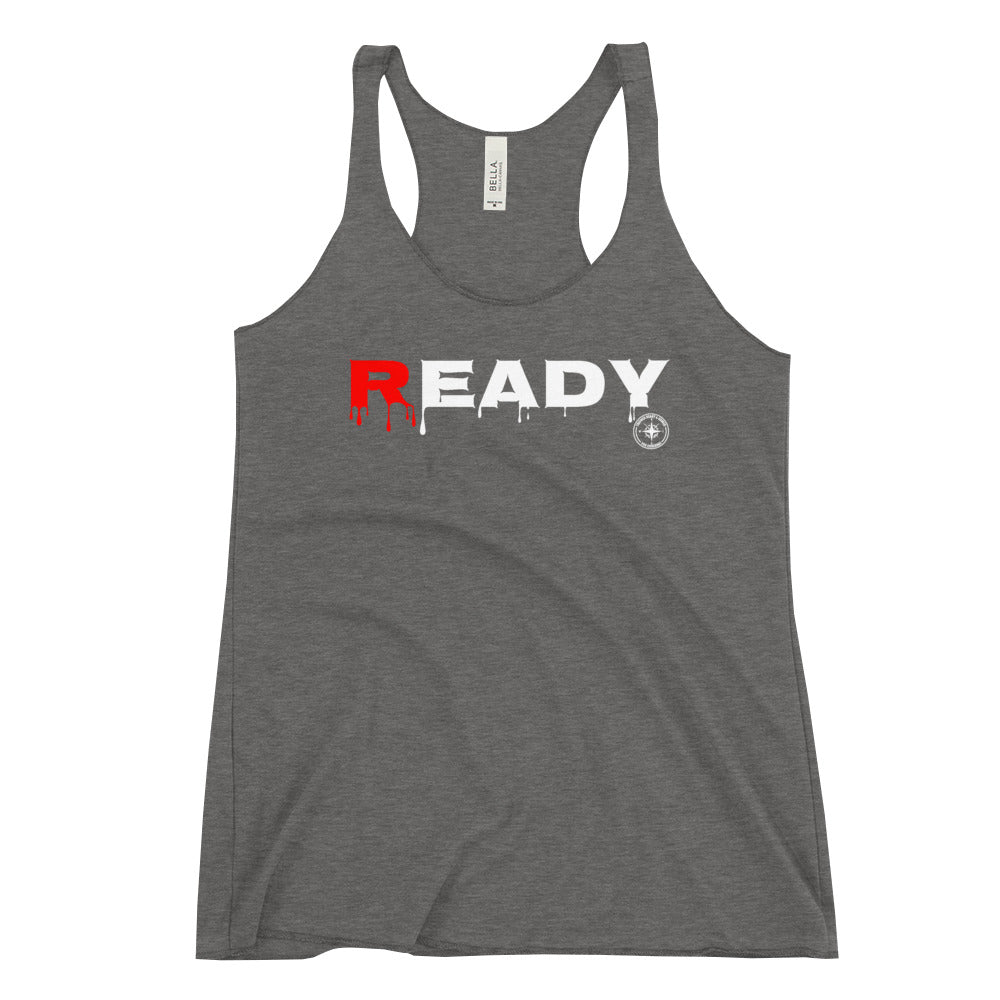 TRAINED READY ARMED (READY BL-WP-360) Women's Racerback Tank - Trained Ready Armed Apparel