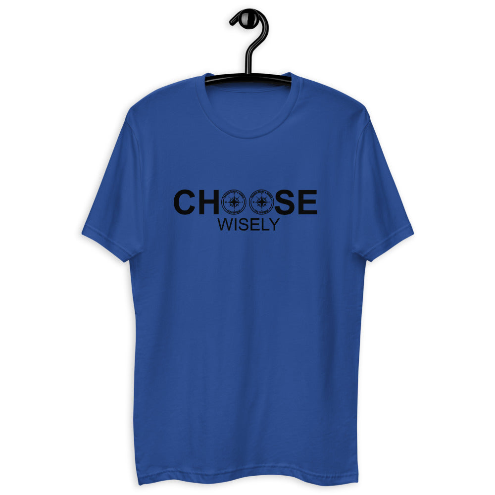 TRAINED READY ARMED (CHOOSE WISELY 360-BP-524)MEN'S FITTED Short Sleeve T-shirt - Trained Ready Armed Apparel