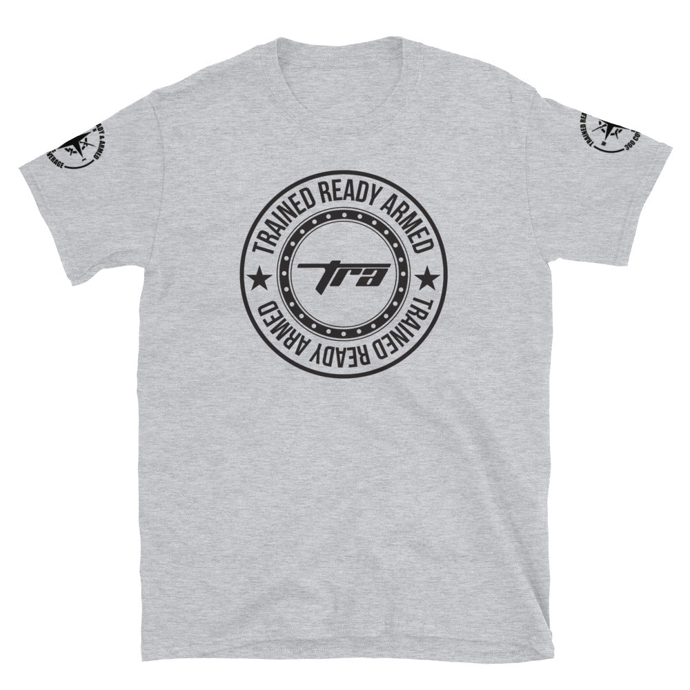 TRA 4.0 Cir- (BP) Short-Sleeve Unisex T-Shirt - Trained Ready Armed Apparel
