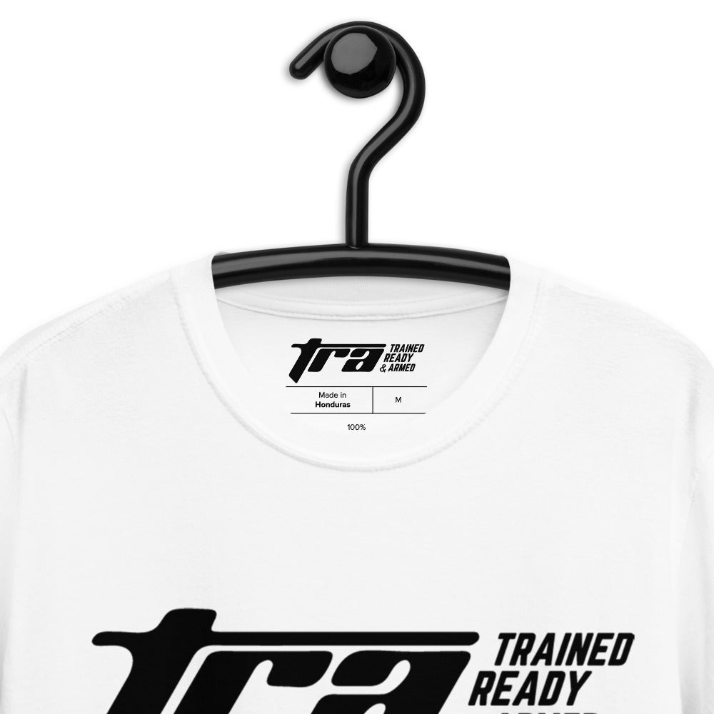 Trained Ready & Armed Short-Sleeve Unisex T-Shirt 2.0 - Black Print - Trained Ready Armed Apparel