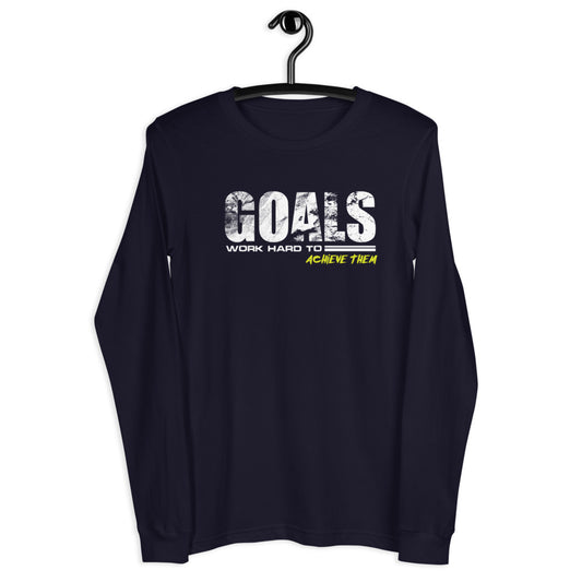 TRA "GOALS" Men’s Long Sleeve Tee - Trained Ready Armed Apparel