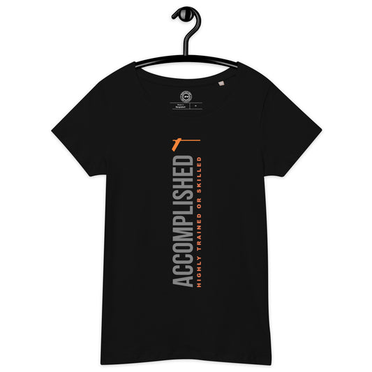 TRA "ACCOMPLISHED" Women’s basic organic t-shirt - Trained Ready Armed Apparel