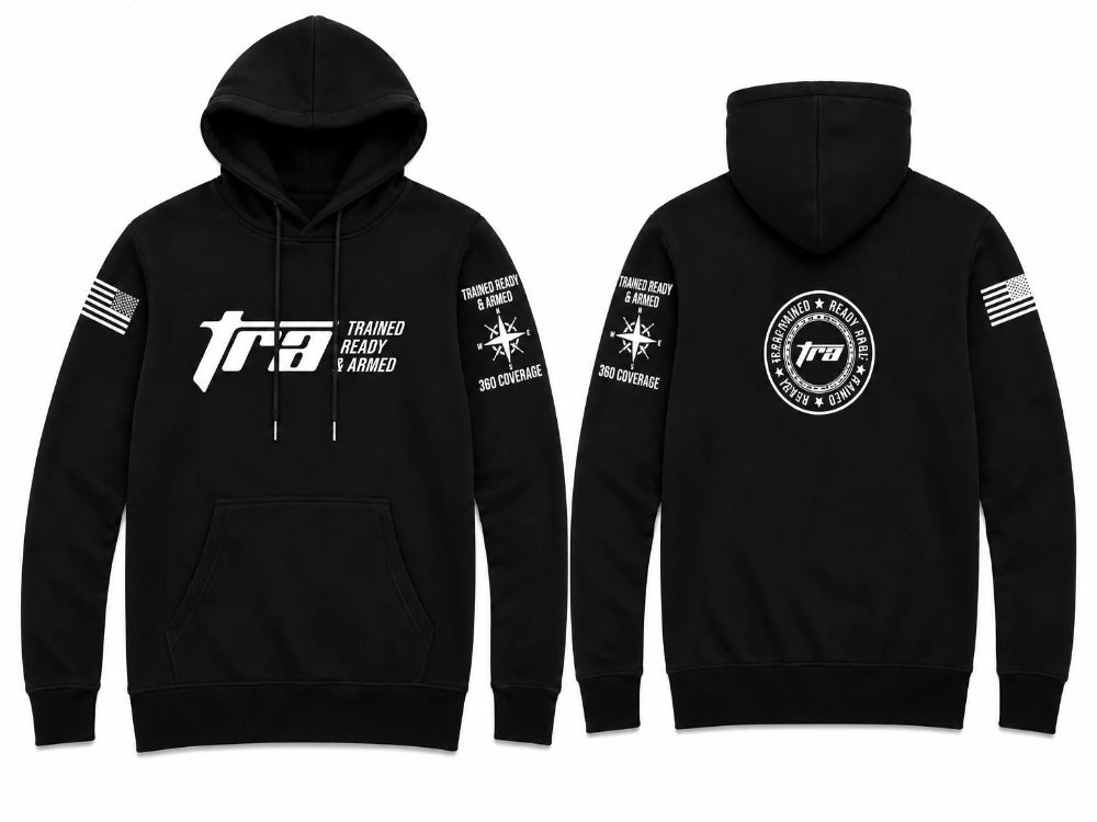 TRA 360° Signature Black Hoodie – Men’s