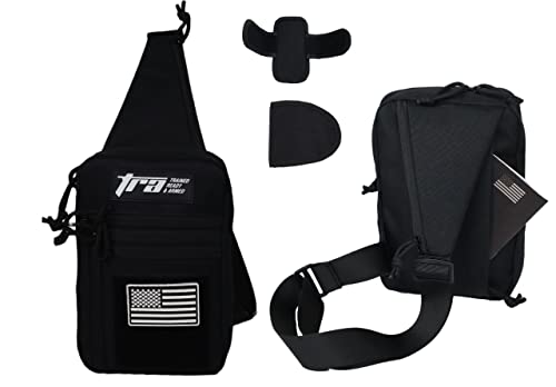 Trained Ready Armed Small Tactical Sling Bag with Holster (BLACK