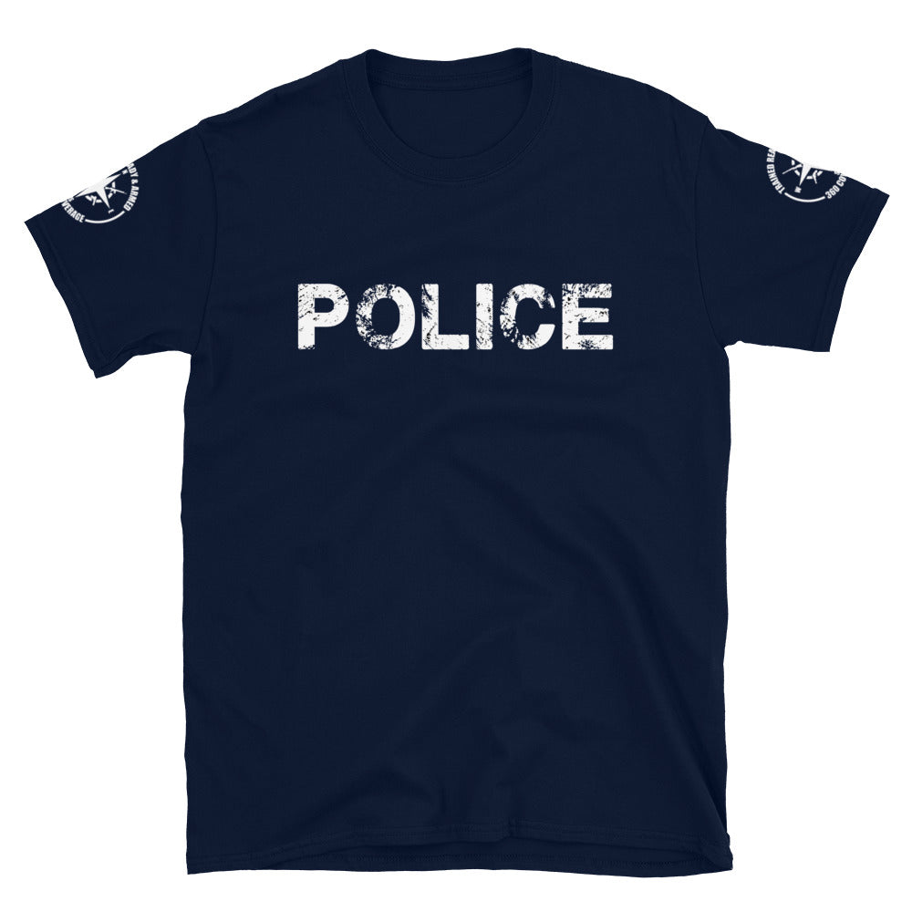 TRA- Police Short-Sleeve Unisex T-Shirt (WP) - Trained Ready Armed Apparel