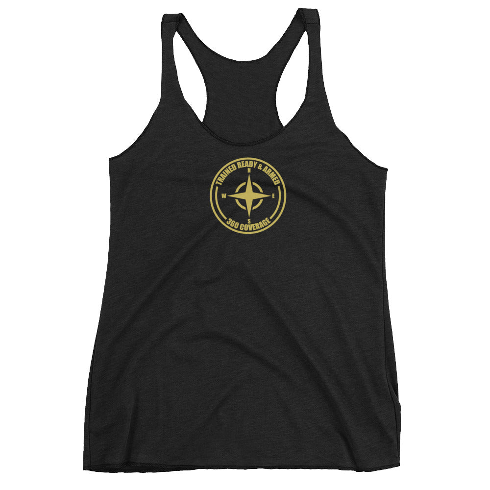 Trained Ready Armed Gold 4.4 Women's Racerback Tank - Trained Ready Armed Apparel
