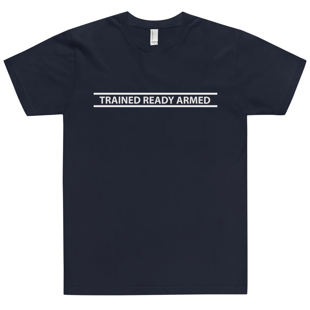 TRAINED READY ARMED-WT BARRED T-Shirt - Trained Ready Armed Apparel