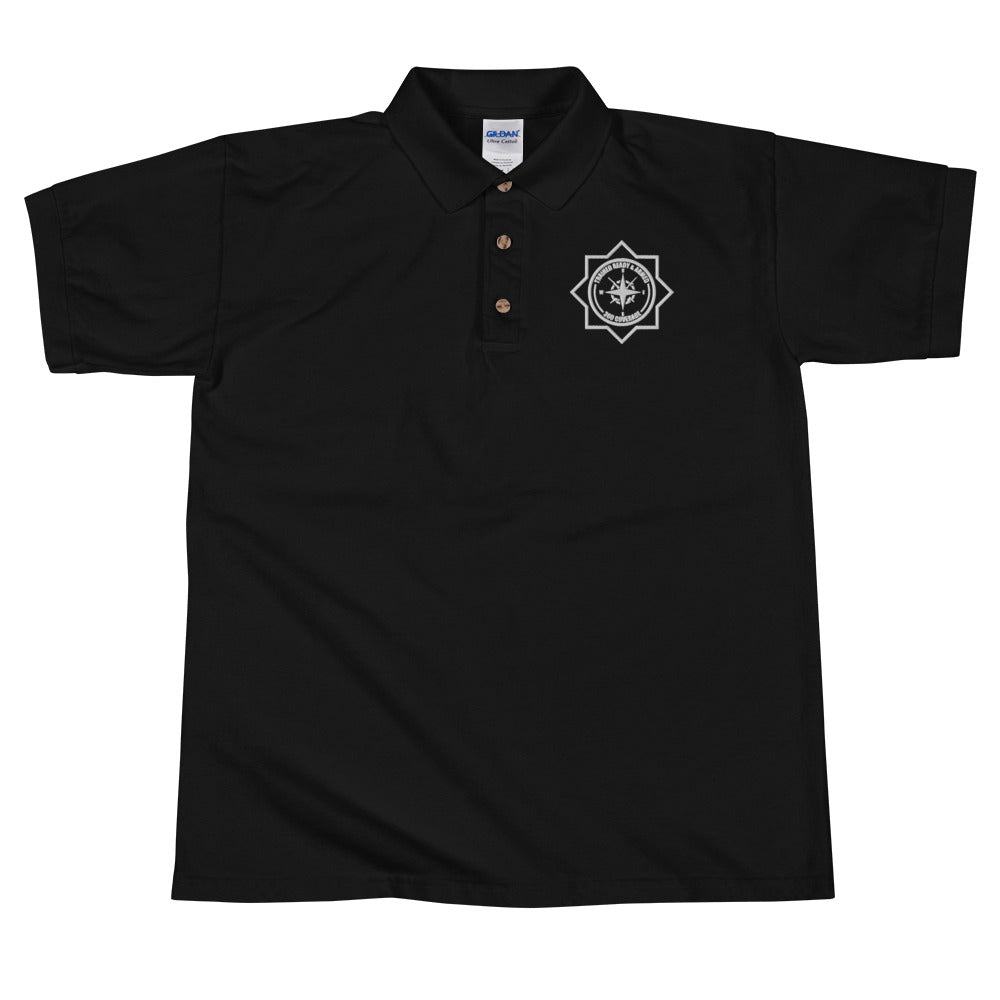 Trained Ready Armed Badge- WT Embroidered Polo Shirt - Trained Ready Armed Apparel
