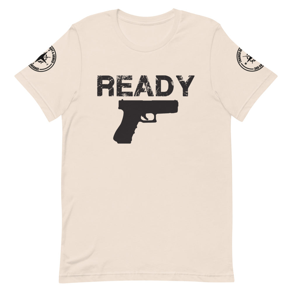 TRAINED READY ARMED (READY GK-B) Short-Sleeve Unisex T-Shirt - Trained Ready Armed Apparel