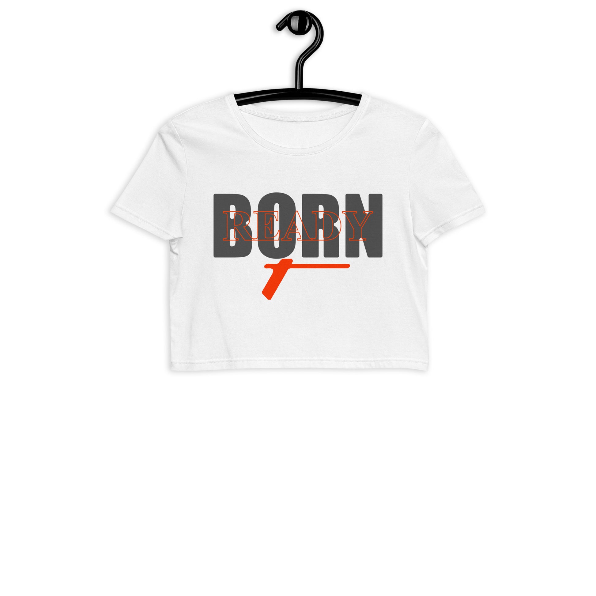 TRA "Born Ready" Organic Crop Top - Trained Ready Armed Apparel