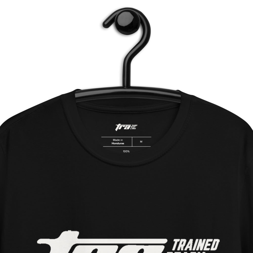 Trained Ready & Armed Short-Sleeve Unisex T-Shirt 2.0 - Black Print - Trained Ready Armed Apparel