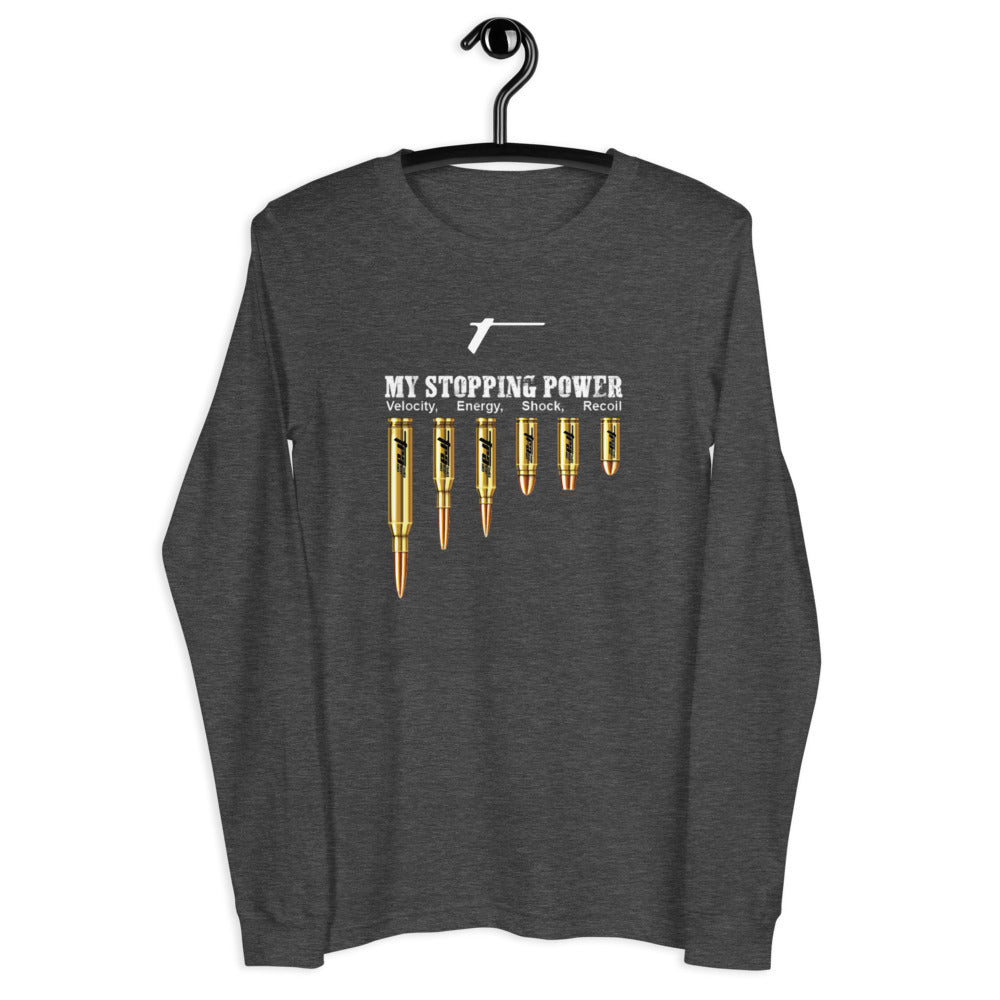TRA "Stopping Power" Men’s Long Sleeve T-Shirt - Trained Ready Armed Apparel