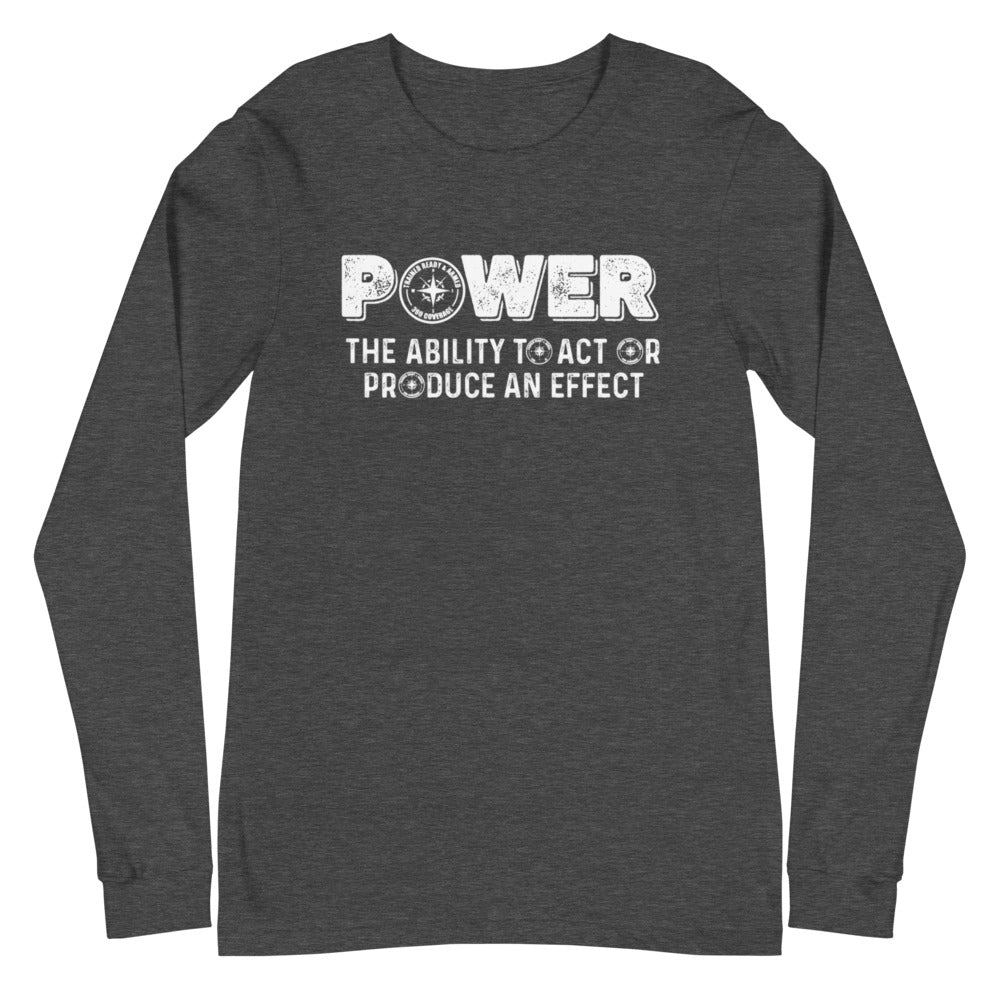 TRA- POWER & Men’s Long Sleeve Tee - Trained Ready Armed Apparel