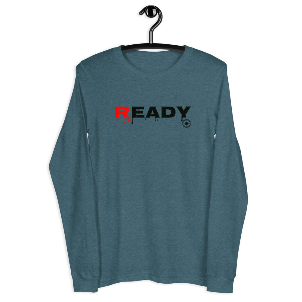 TRAINED READY  & ARMED  "Ready BL" Men’s Long Sleeve Tee - Trained Ready Armed Apparel