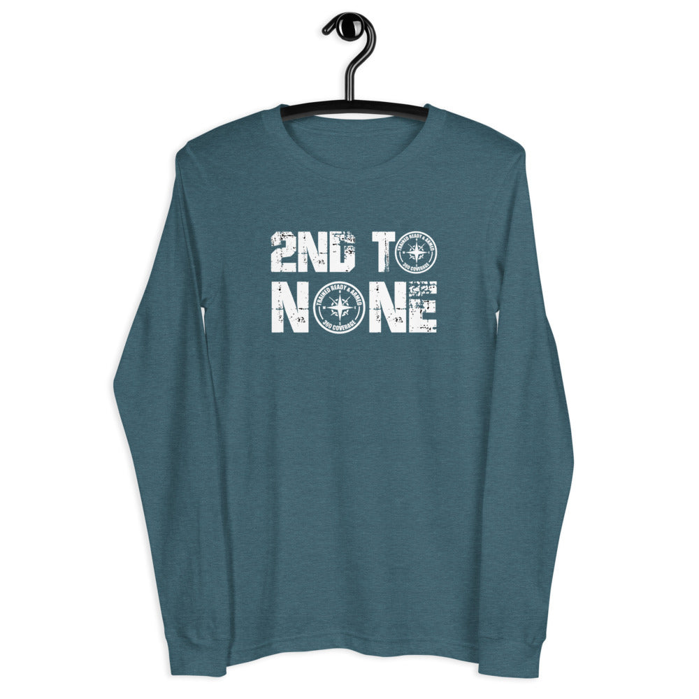 TRA "2ND TO NONE" Men’s Long Sleeve T-Shirt - Trained Ready Armed Apparel