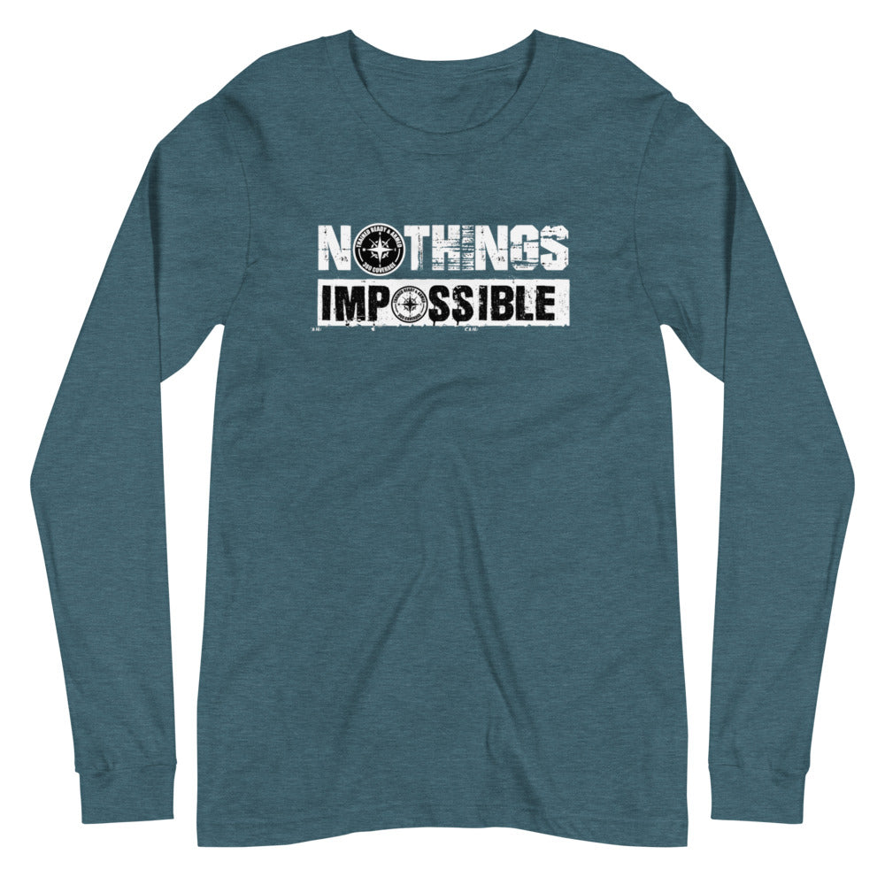 TRA "NOTHINGS IMPOSSIBLE-WP" Men’s  Long Sleeve Tee - Trained Ready Armed Apparel