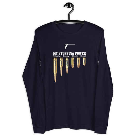 TRA "Stopping Power" Men’s Long Sleeve T-Shirt - Trained Ready Armed Apparel
