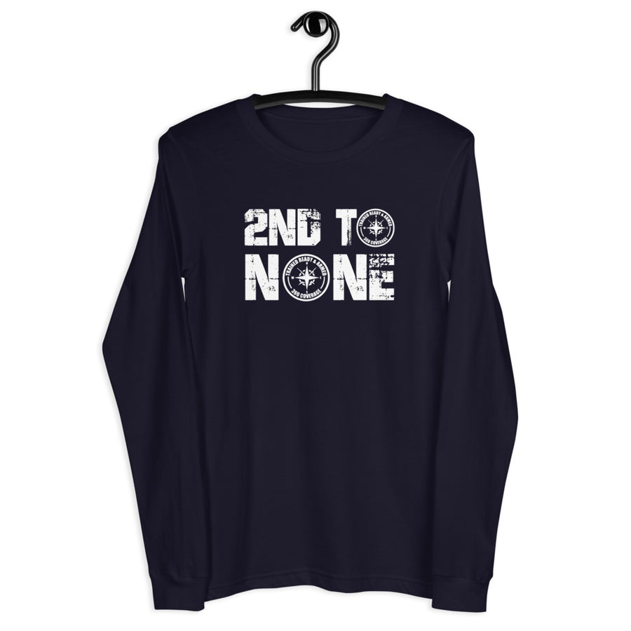 TRA "2ND TO NONE" Men’s Long Sleeve T-Shirt - Trained Ready Armed Apparel