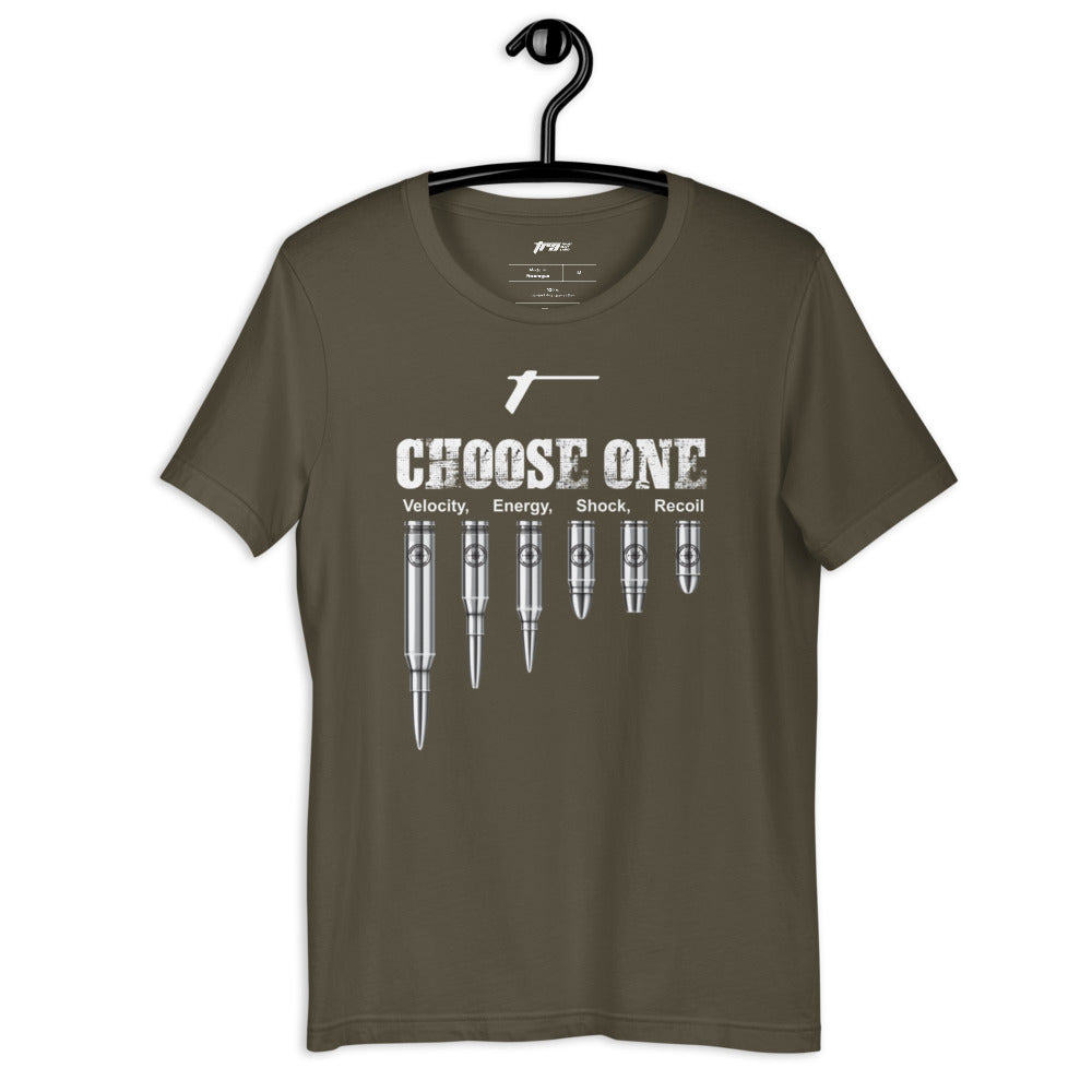 TRA Choose One Silver Bullet Short-Sleeve Unisex T-Shirt - Trained Ready Armed Apparel