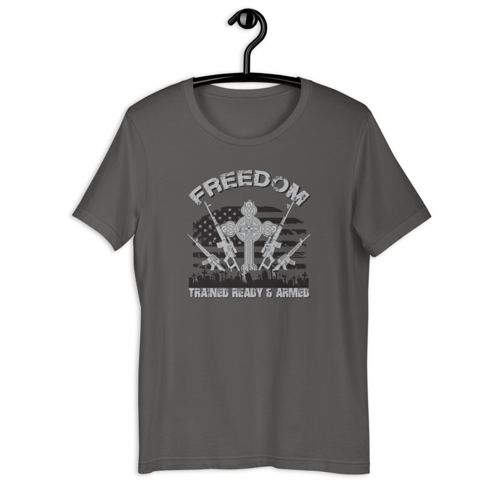 TRA Freedom GRYP -Short-Sleeve Unisex T-Shirt - Trained Ready Armed Apparel