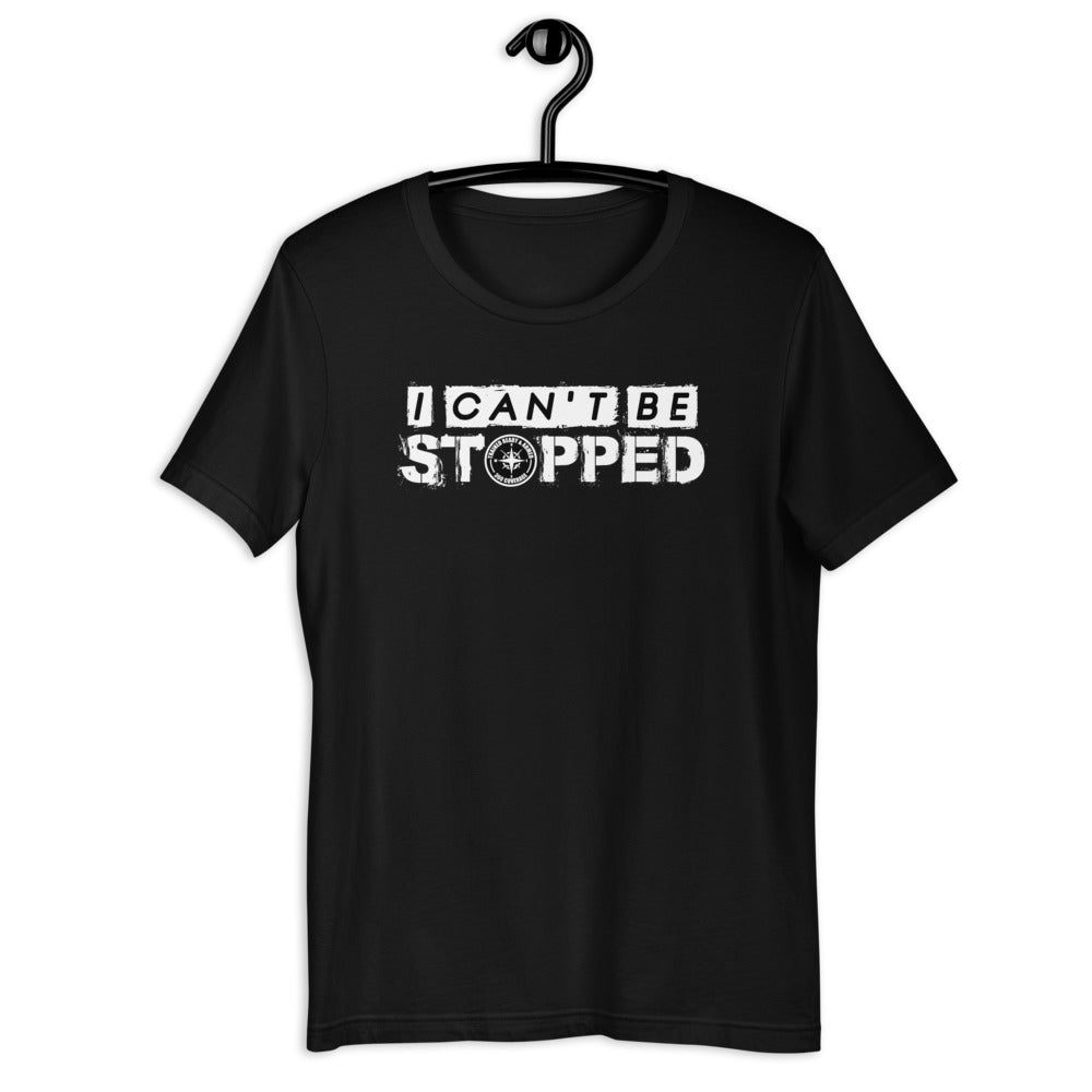 TRA "I CAN'T BE STOPPED" Men's Short-Sleeve T-Shirt - Trained Ready Armed Apparel