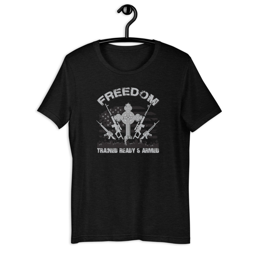 TRA Freedom GRYP -Short-Sleeve Unisex T-Shirt - Trained Ready Armed Apparel