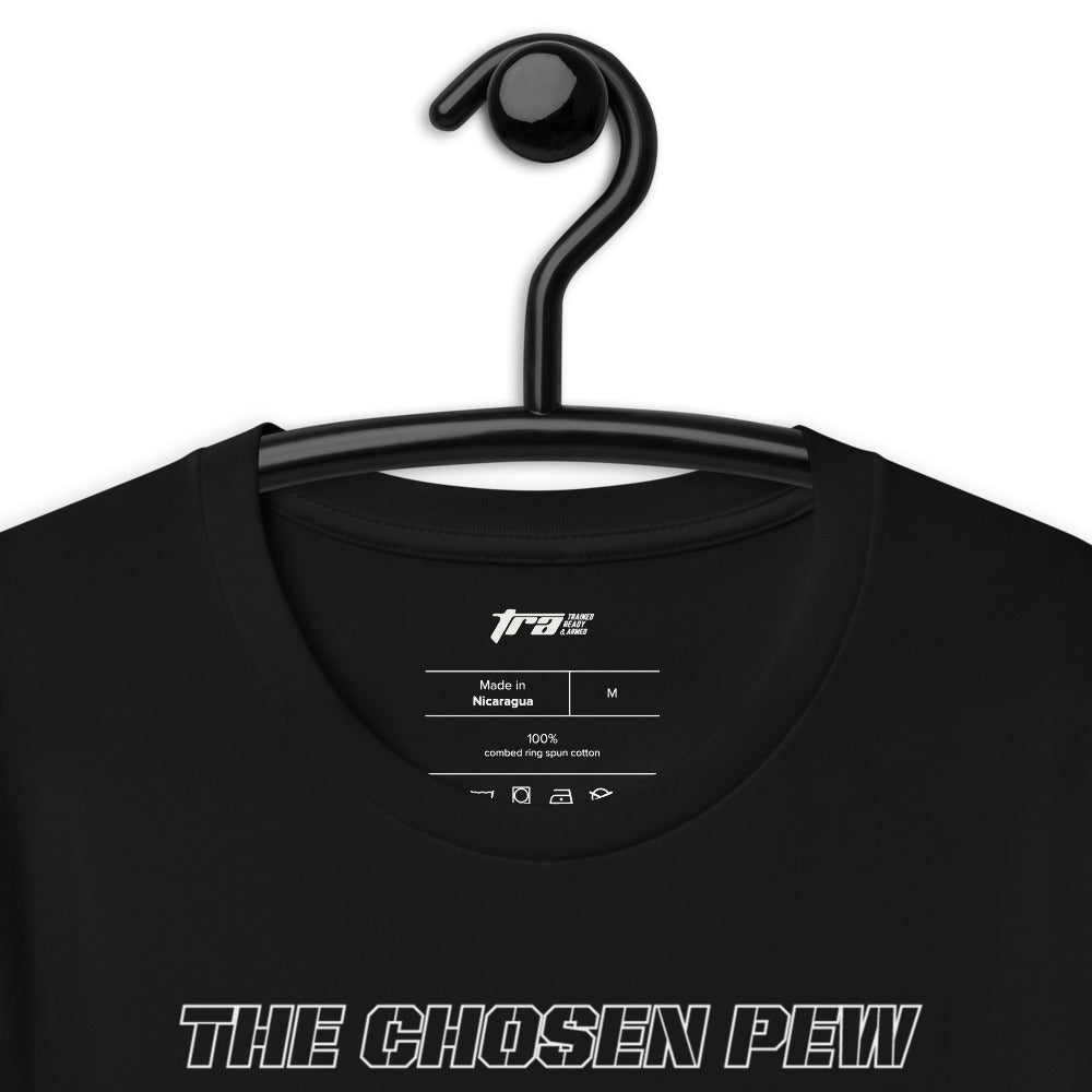 TRA "CHOSEN PEW" -WP Short-Sleeve Men's T-Shirt - Trained Ready Armed Apparel