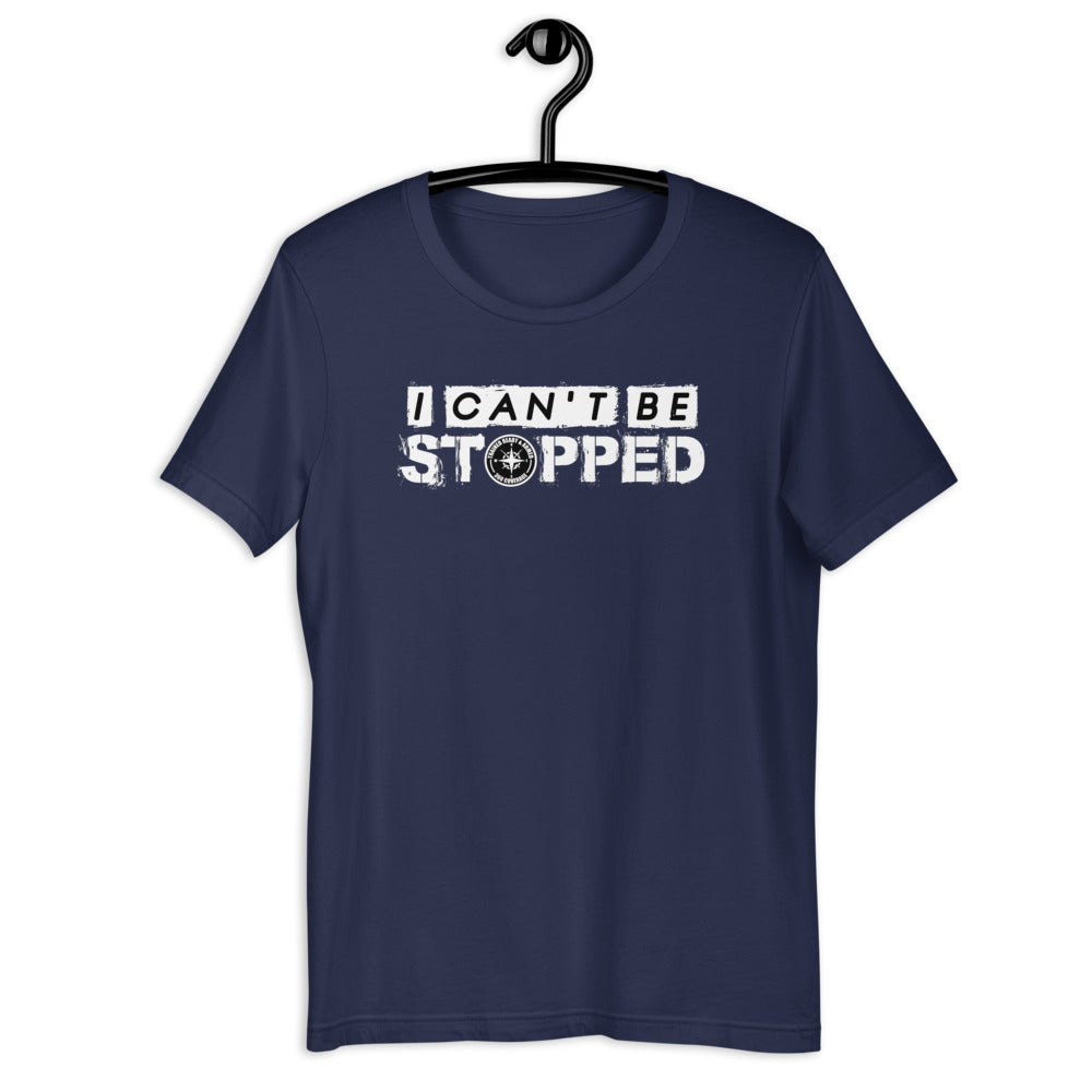 TRA "I CAN'T BE STOPPED" Men's Short-Sleeve T-Shirt - Trained Ready Armed Apparel