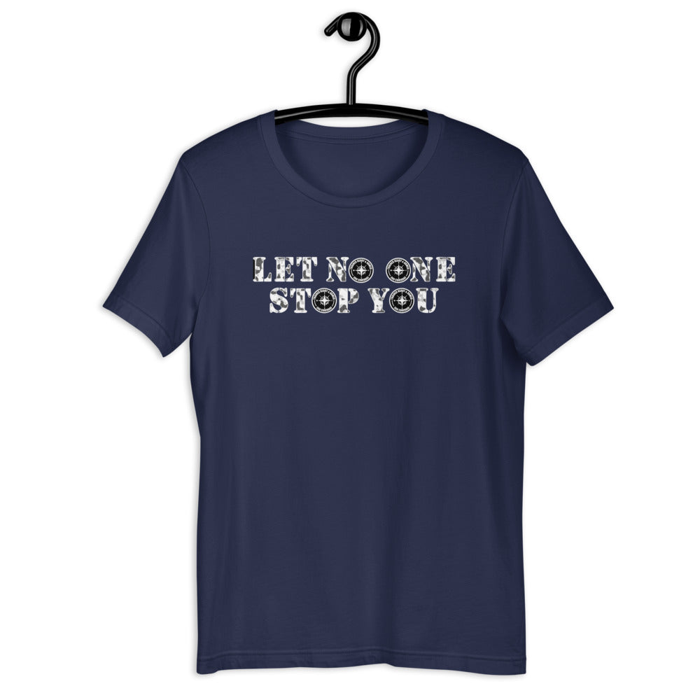 TRA ''LET NO ONE STOP YOU" Men's Short-Sleeve T-Shirt - Trained Ready Armed Apparel