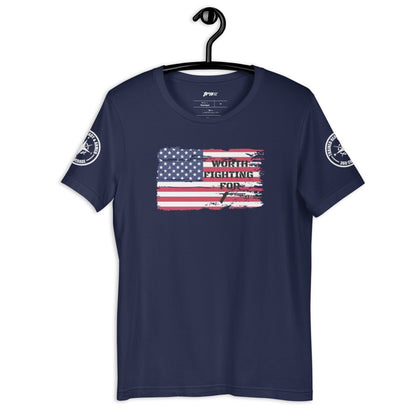 TRA Flag American Flag Short-Sleeve Men's T-Shirt - Trained Ready Armed Apparel