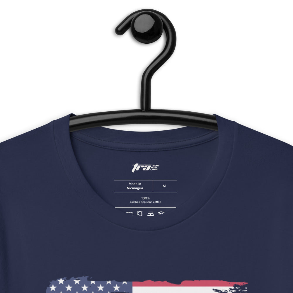 TRA Flag American Flag Short-Sleeve Men's T-Shirt - Trained Ready Armed Apparel