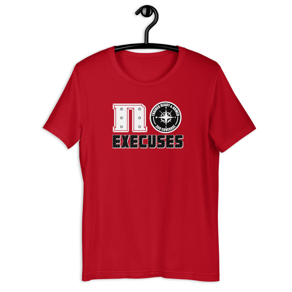 TRA "NO EXECUSES" Men's Short-Sleeve T-Shirt - Trained Ready Armed Apparel