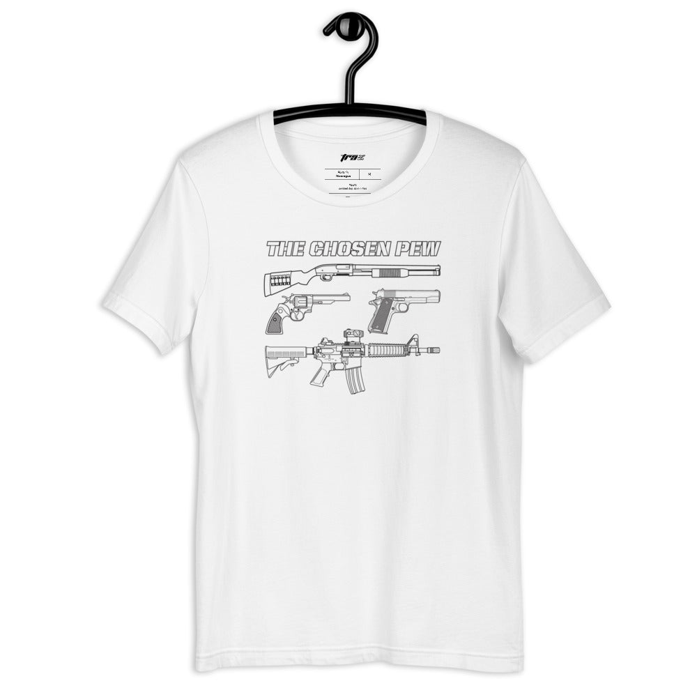 TRA "CHOSEN PEW"-BP Men's Short-Sleeve T-Shirt - Trained Ready Armed Apparel