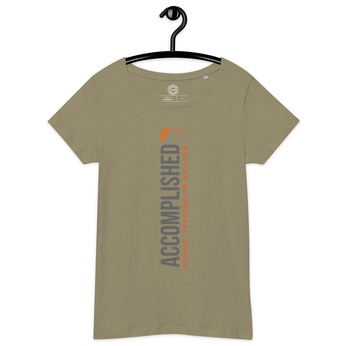 TRA "ACCOMPLISHED" Women’s basic organic t-shirt - Trained Ready Armed Apparel